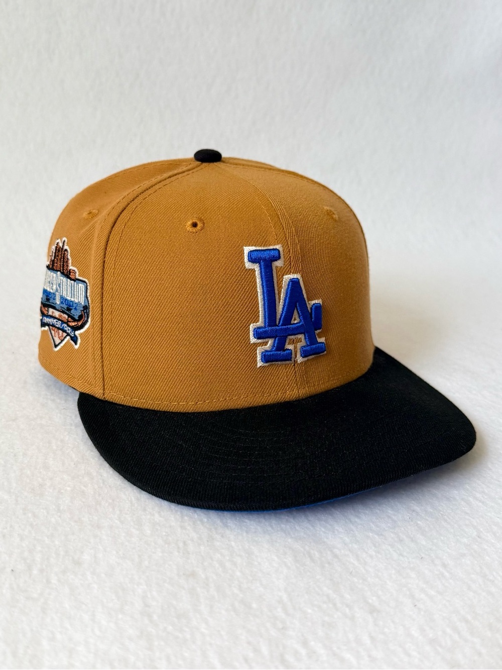New Era 59Fifty Khaki Los Angeles Dodgers 40th Anniversary Fitted Hat 7 Blue UV